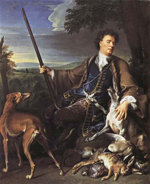 Francois Desportes Portrait of the Artist in Hunting Dress Germany oil painting art